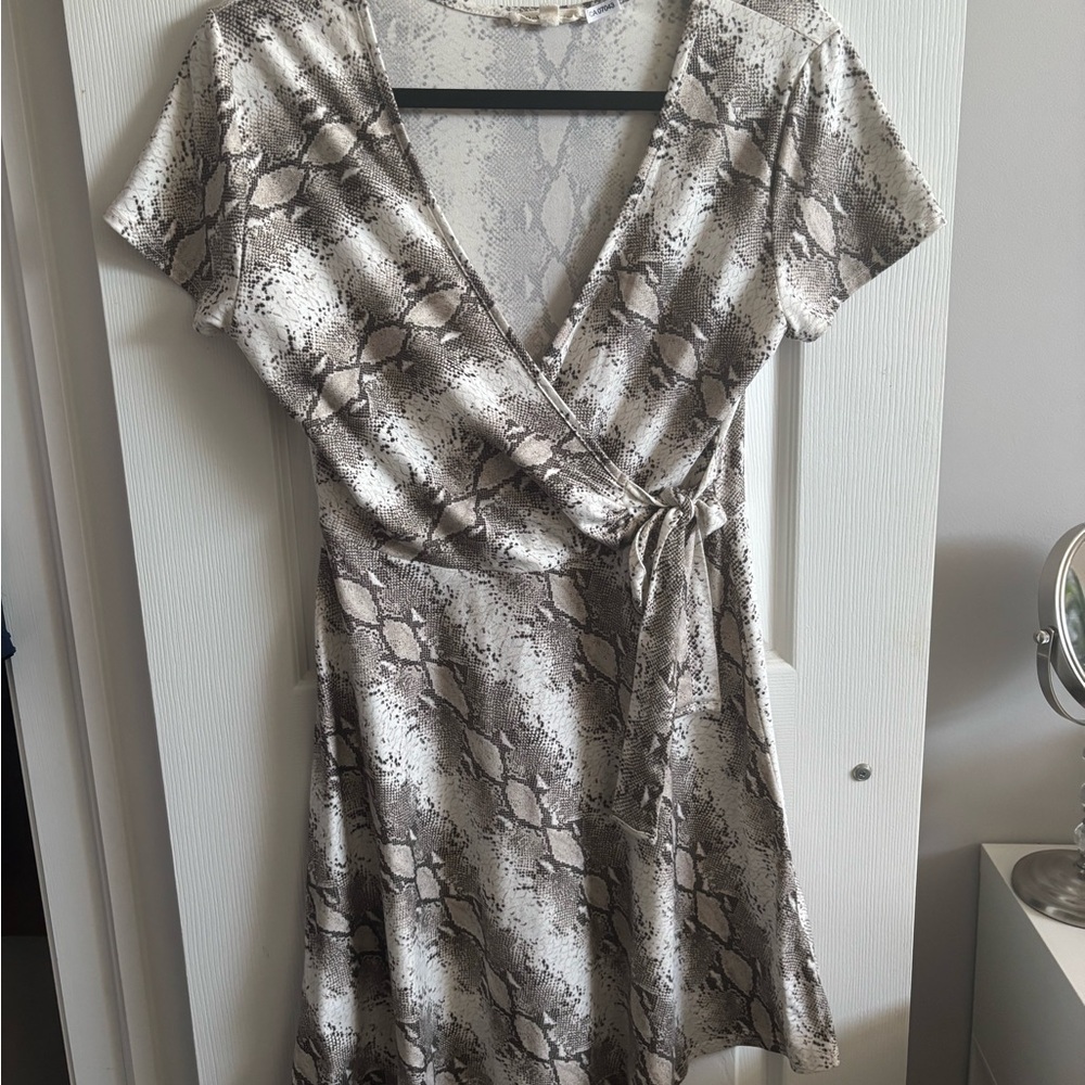 Rolla Coster Snake Print Wrap Dress